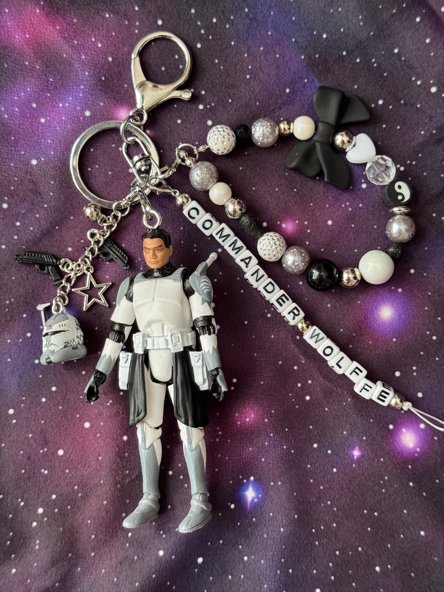Clone Commander Wolffe-inspired Bag Charm
