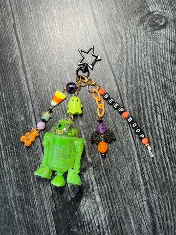 Green Ghost Droid Bag Charm