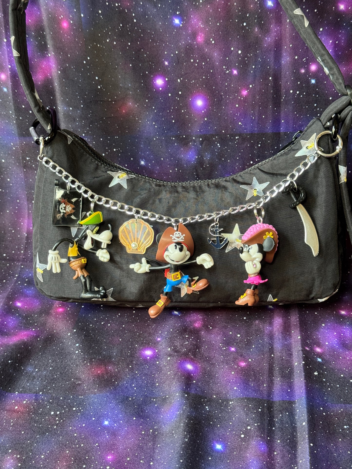 Pirate Mickey, Minnie & Goofy Bag Chain