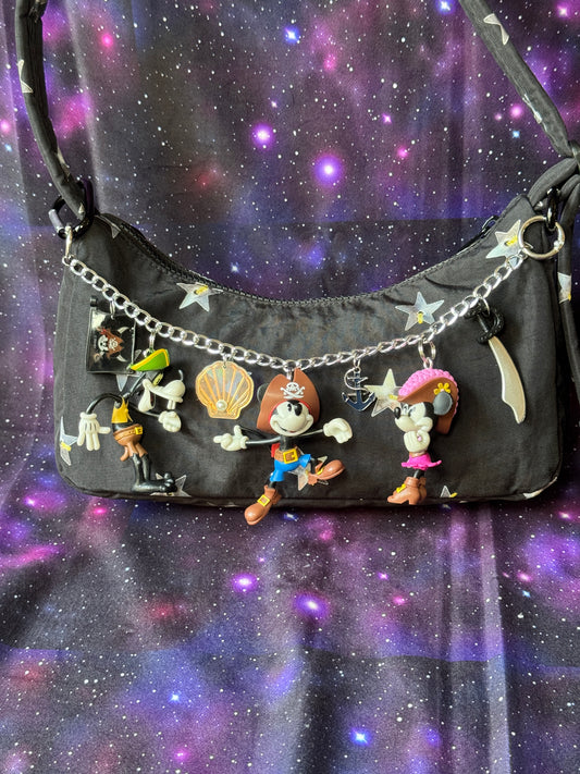 Pirate Mickey, Minnie & Goofy Bag Chain