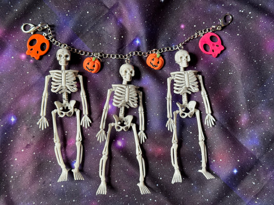 Skeleton Dance Inspired Bag Chain
