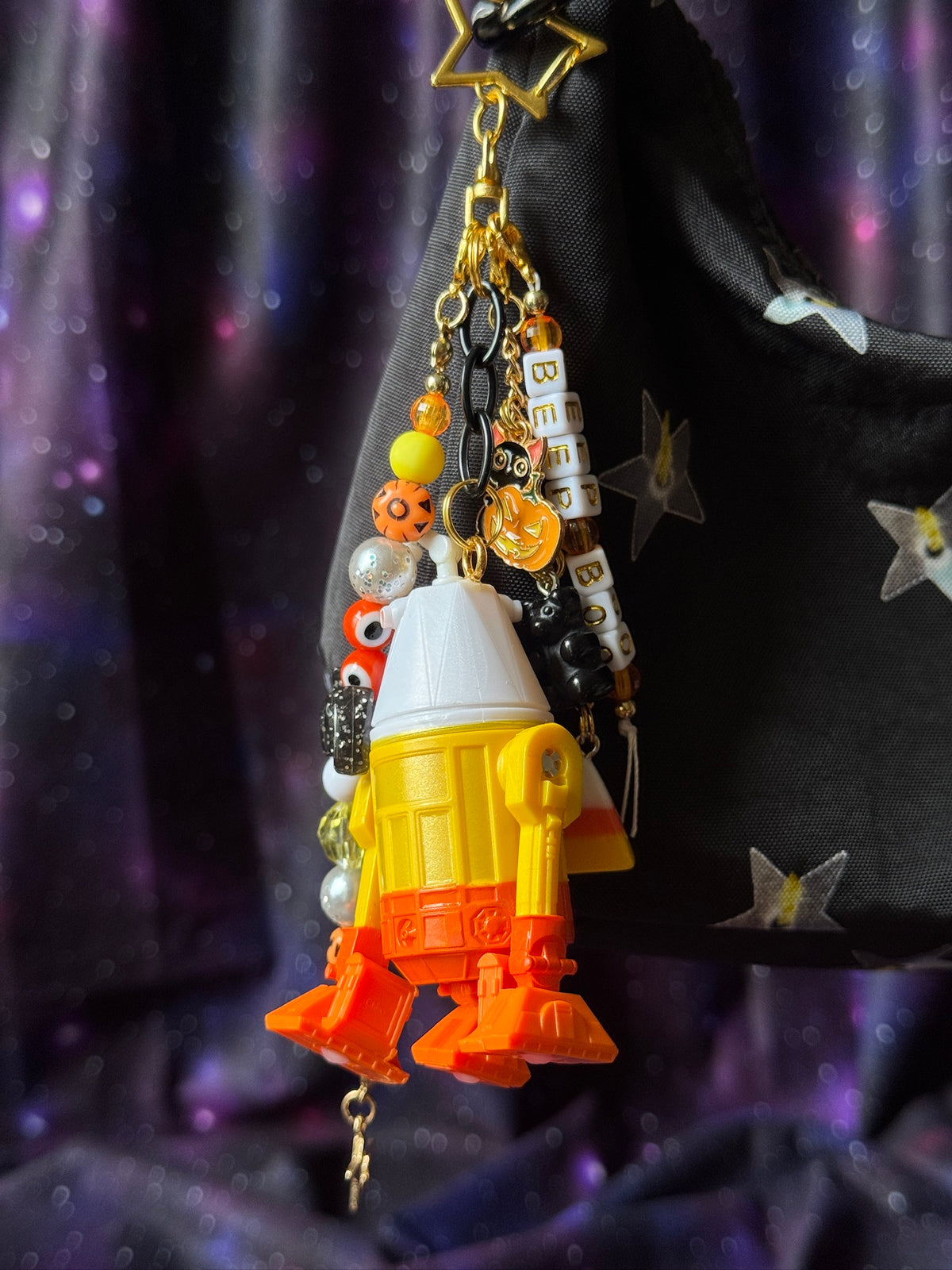 Candy Corn Droid Bag Charm #2