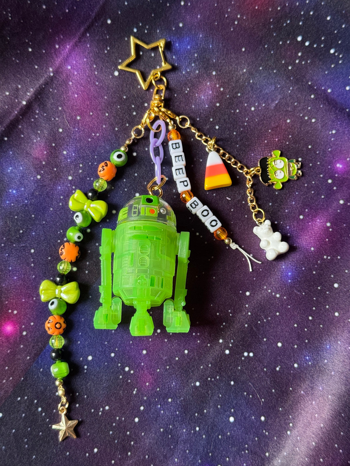 Green Ghost Droid Bag Charm #2