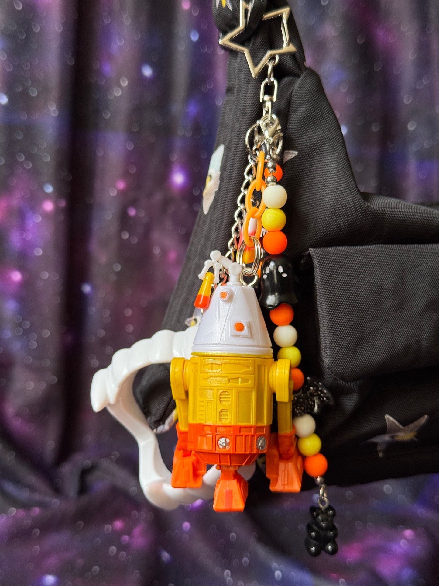 Candy Corn Droid Bag Charm