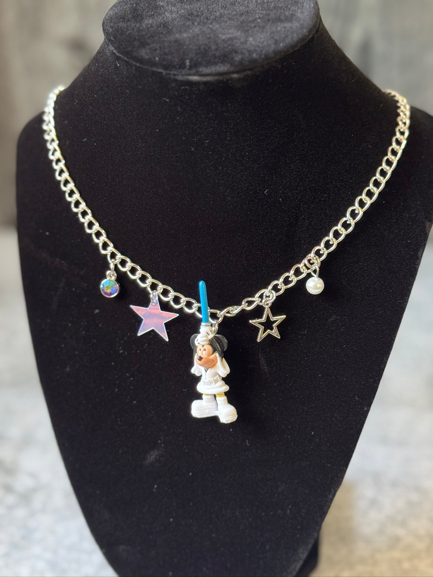 Jedi Mickey Charm Necklace No. 3