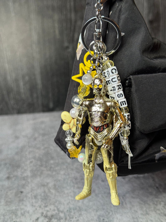 3PO Inspired Bag Charm