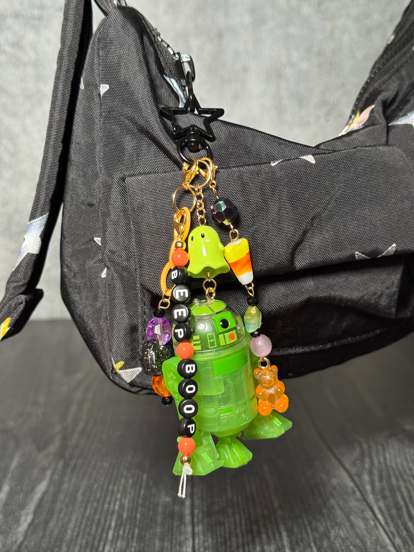 Green Ghost Droid Bag Charm