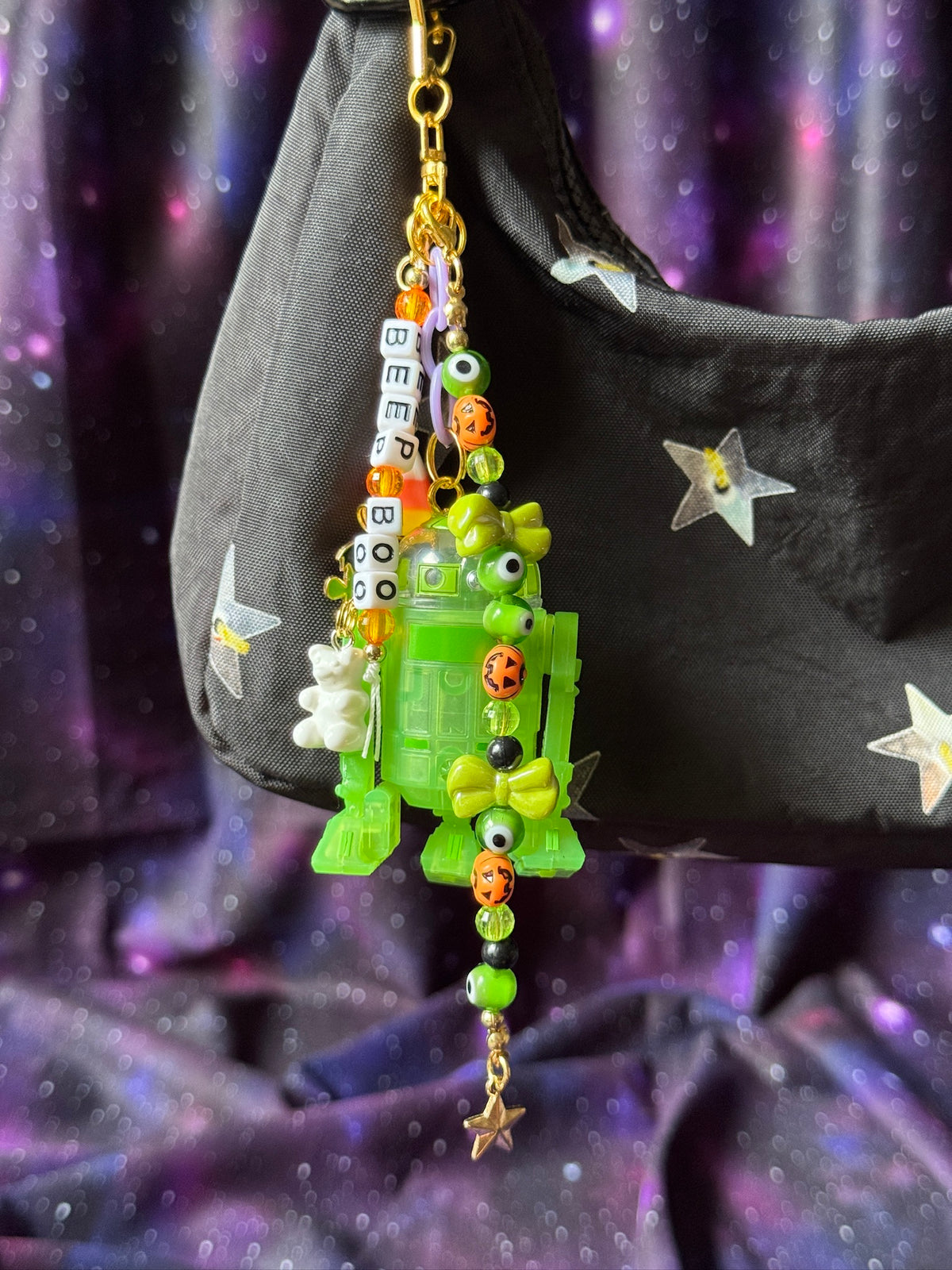 Green Ghost Droid Bag Charm #2