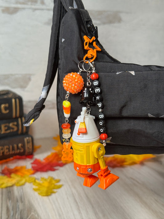 Candy Corn Droid Bag Charm #1
