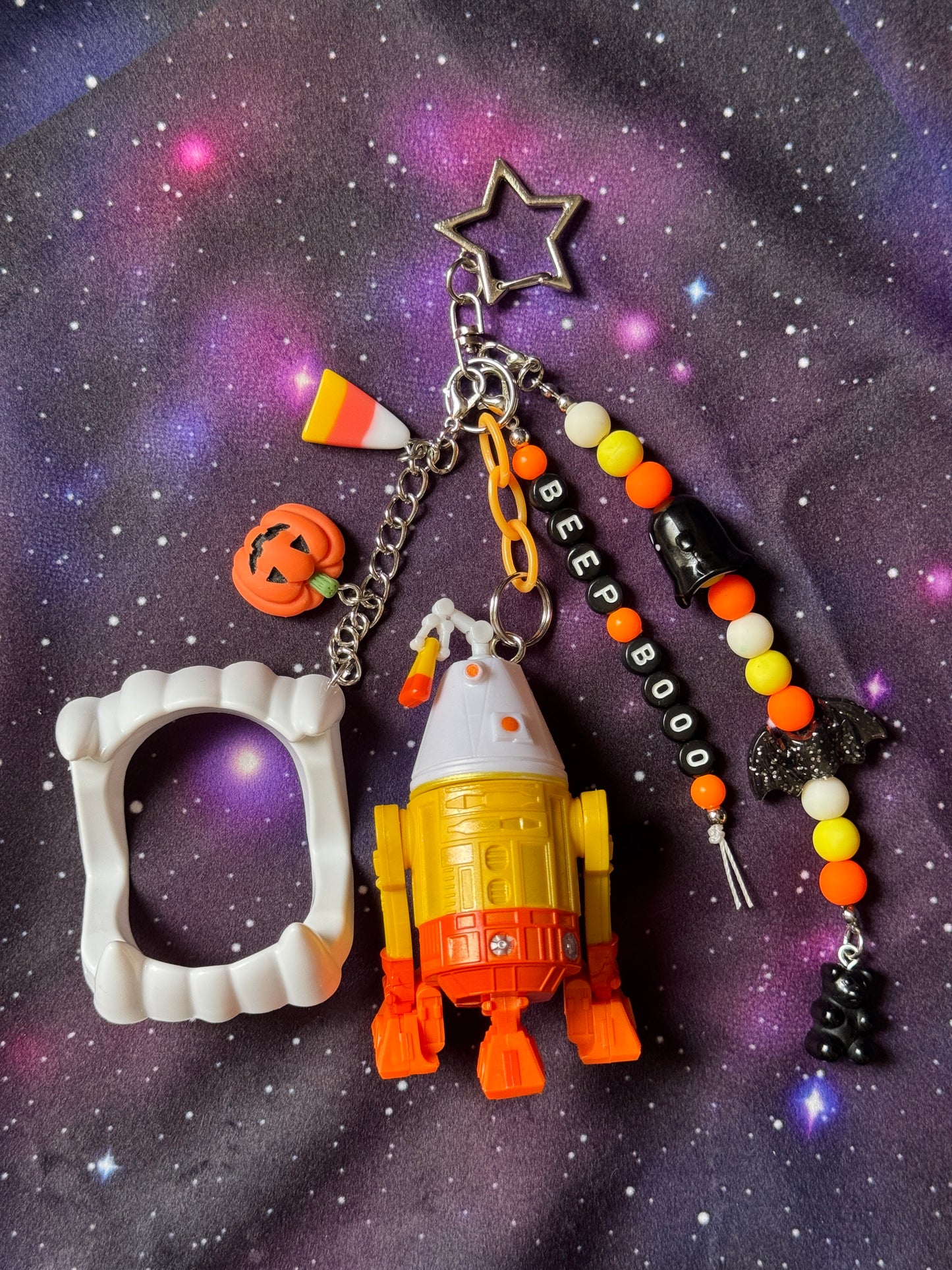 Candy Corn Droid Bag Charm