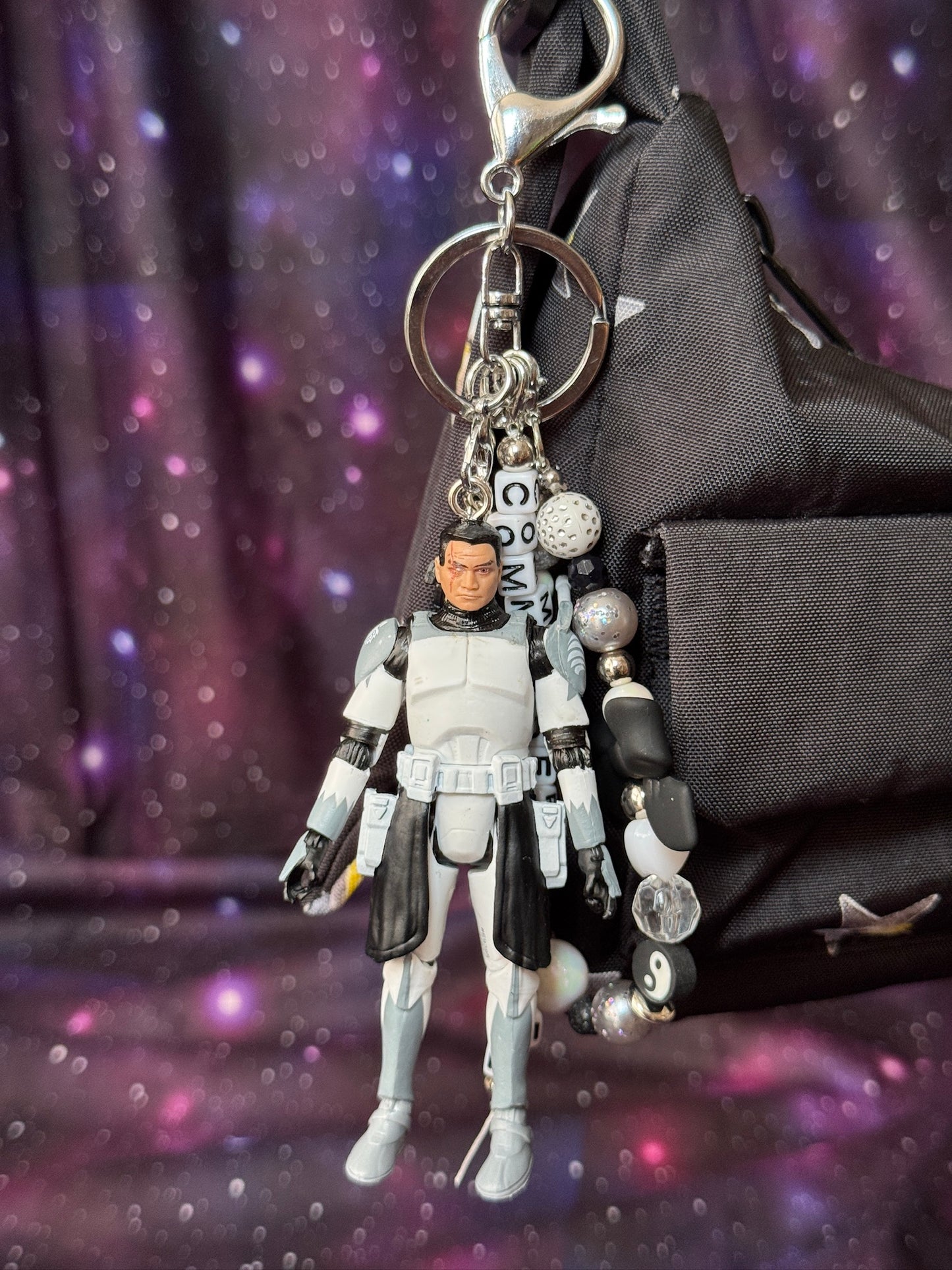 Clone Commander Wolffe-inspired Bag Charm