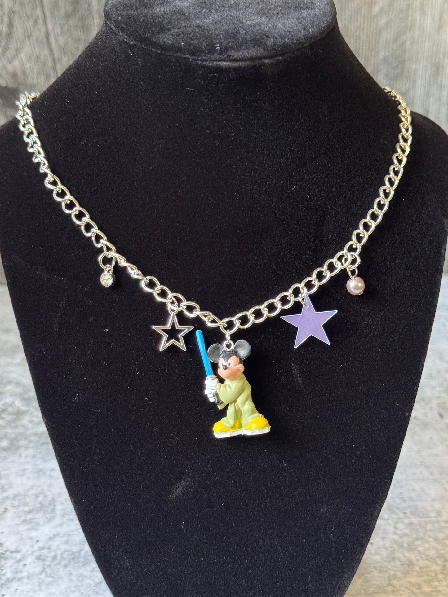 Jedi Mickey Charm Necklace No. 1