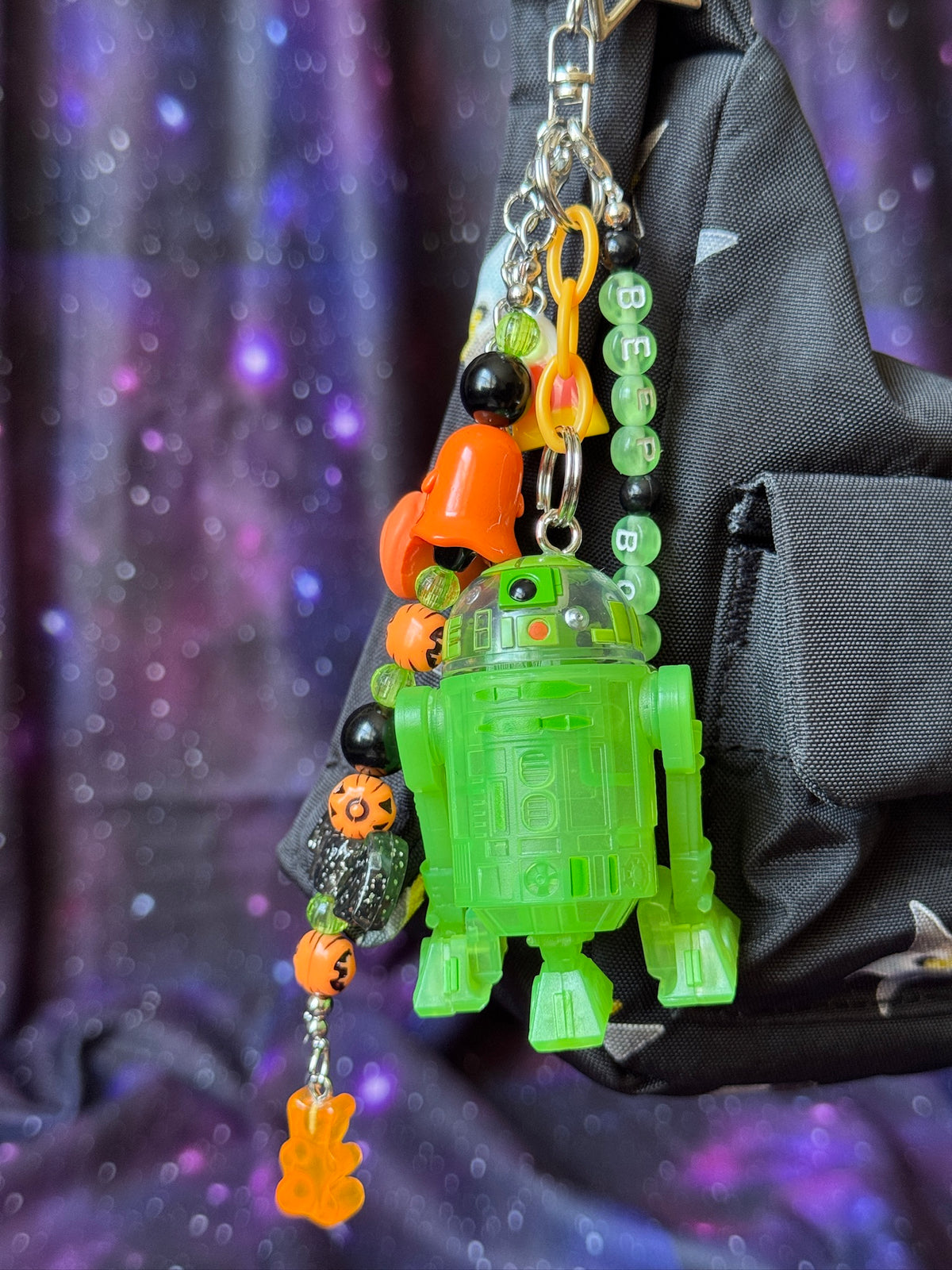 Green Ghost Droid Bag Charm
