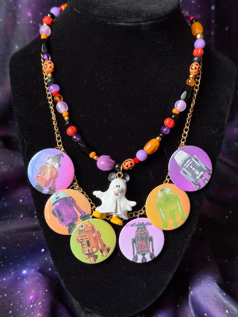PROTOTYPE Halloween Droid Button Necklace