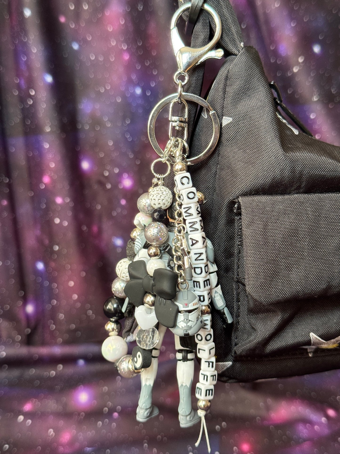 Clone Commander Wolffe-inspired Bag Charm