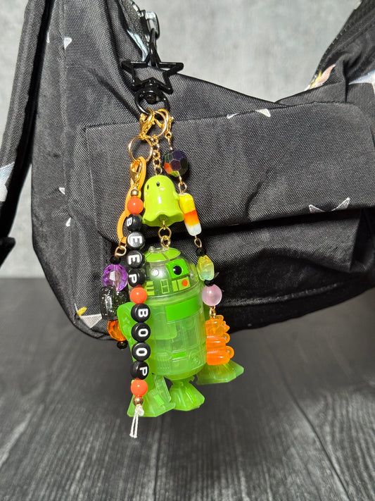 Green Ghost Droid Bag Charm