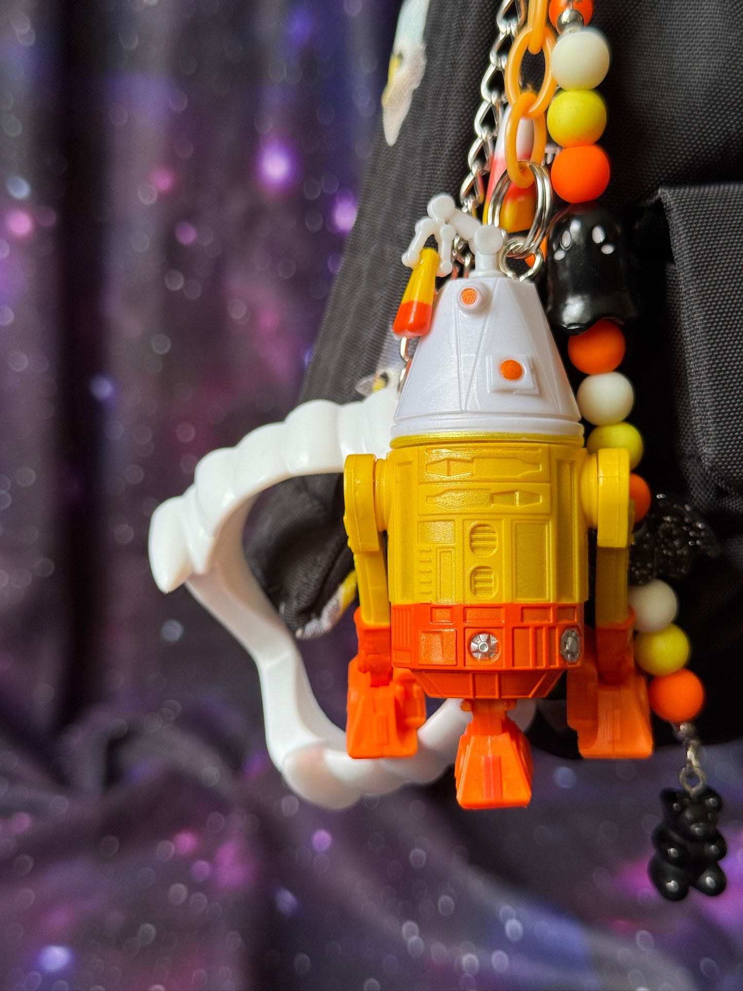 Candy Corn Droid Bag Charm