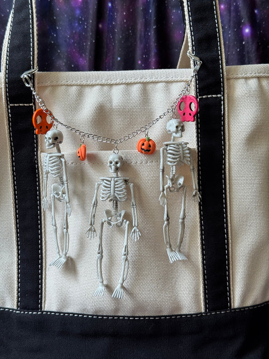 Skeleton Dance Inspired Bag Chain