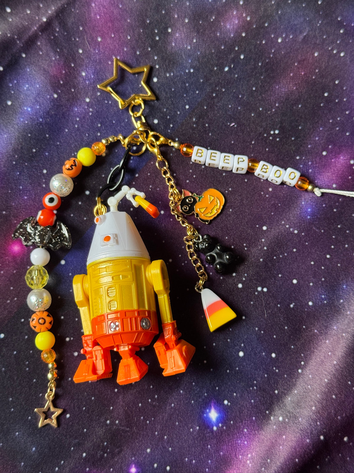 Candy Corn Droid Bag Charm #2