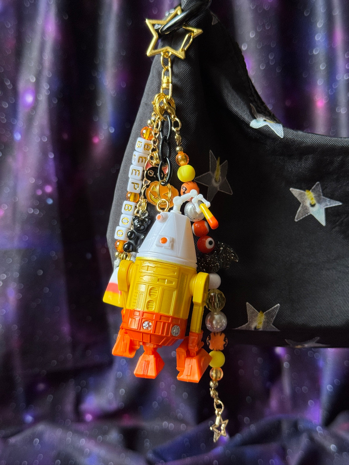 Candy Corn Droid Bag Charm #2