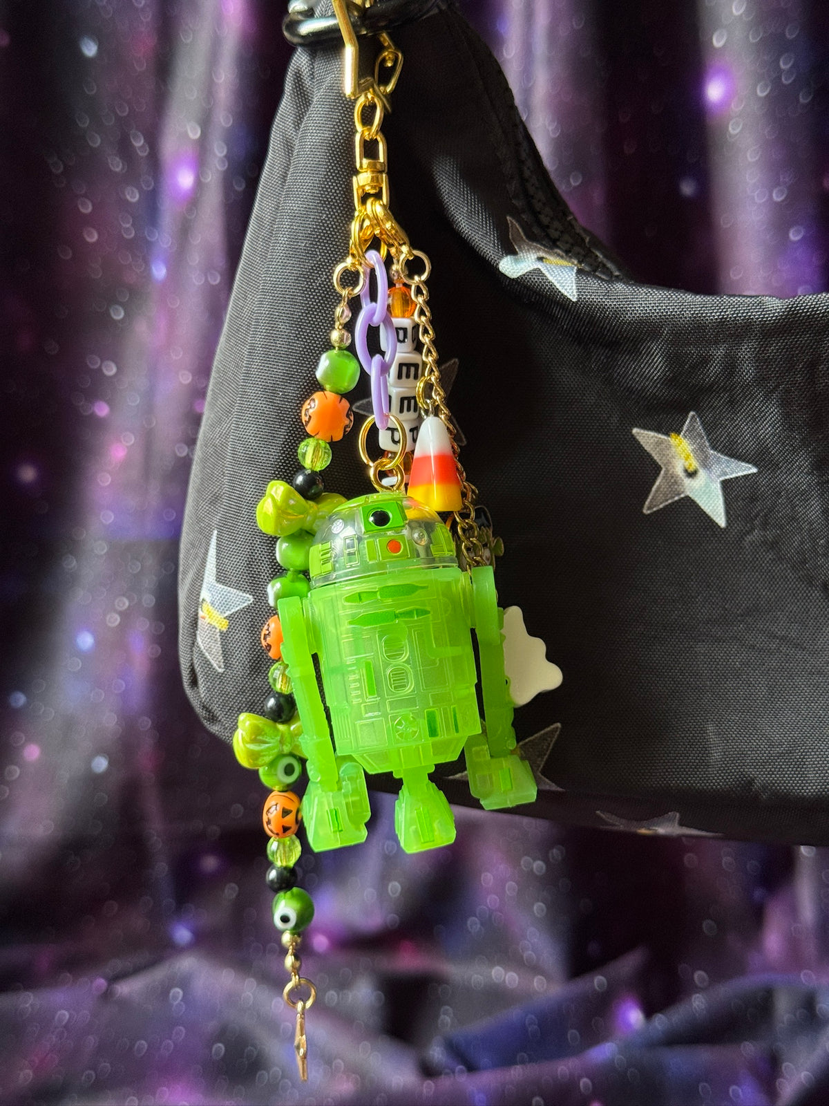 Green Ghost Droid Bag Charm #2