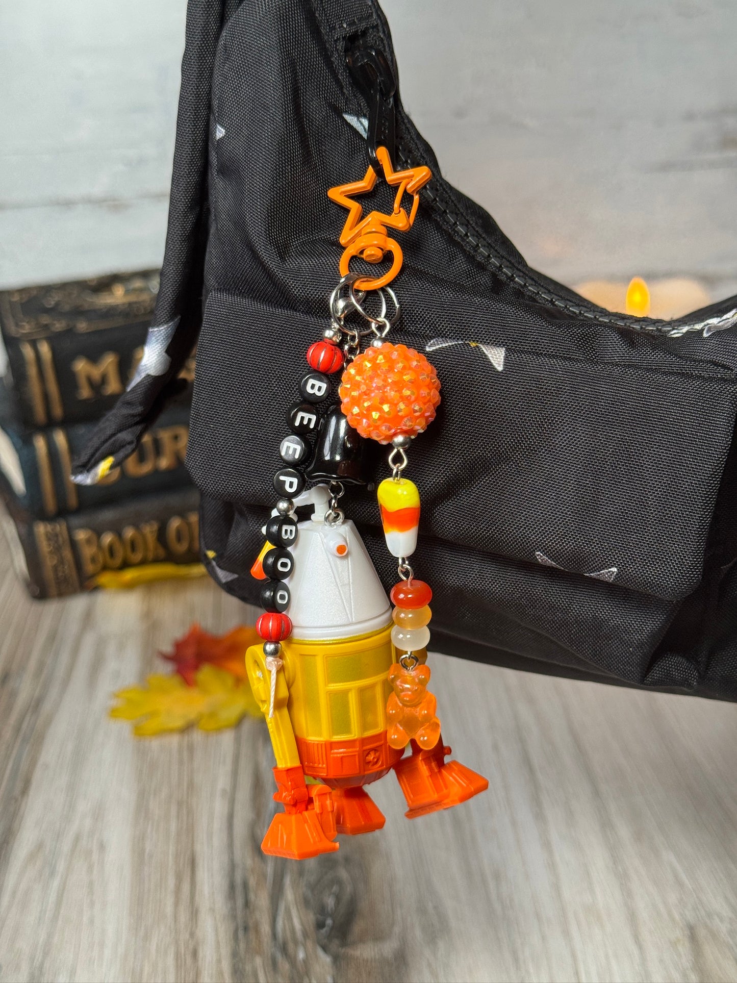 Candy Corn Droid Bag Charm #1